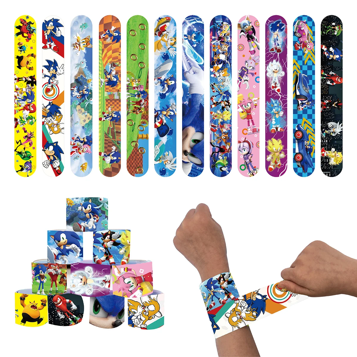 12/24/36pcs Sonic Slap Bracele - Party Favor Bag avis et prix