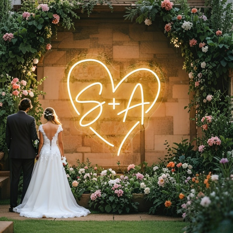 Custom Initials Heart LED Neon - Eve Party avis et prix