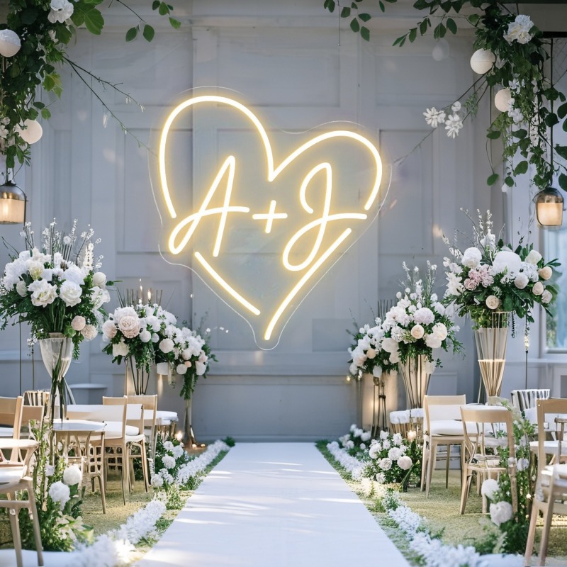 Custom Initials Heart LED Neon - Eve Party avis et prix