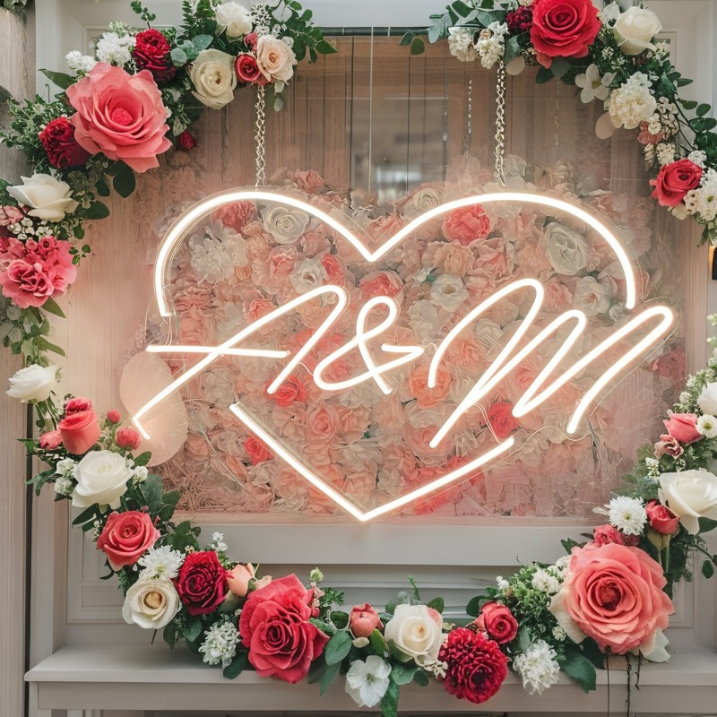 Custom Initials Heart LED Neon - Eve Party avis et prix