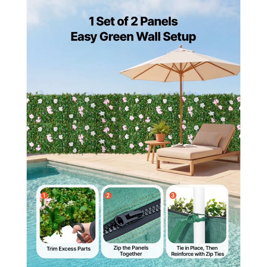 Wedding event backdrop: 3D sil - Flower Wall Panel avis et prix
