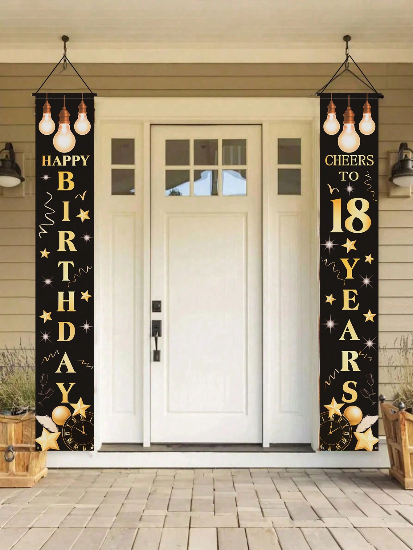 1 Pair of 18Th Birthday Celebr - Party Banner Gold avis et prix