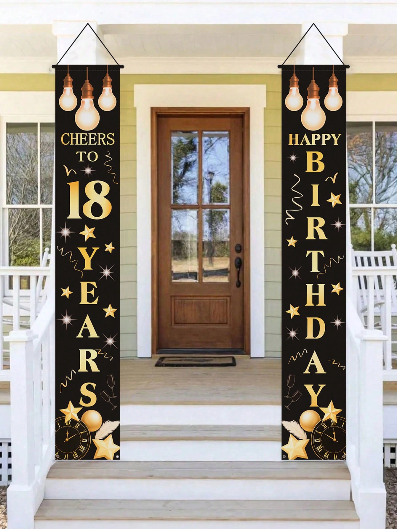 1 Pair of 18Th Birthday Celebr - Party Banner Gold avis et prix