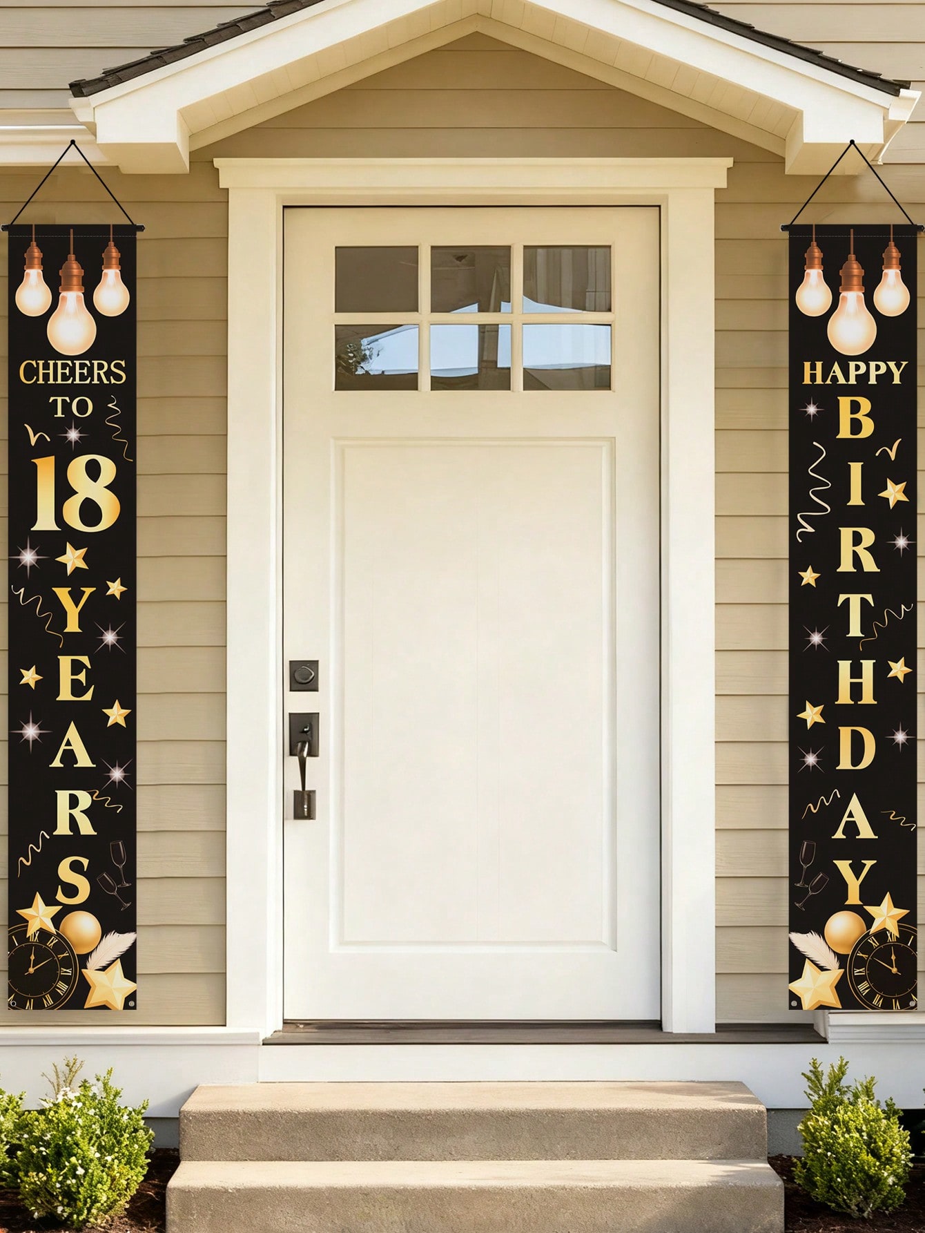 1 Pair of 18Th Birthday Celebr - Party Banner Gold avis et prix