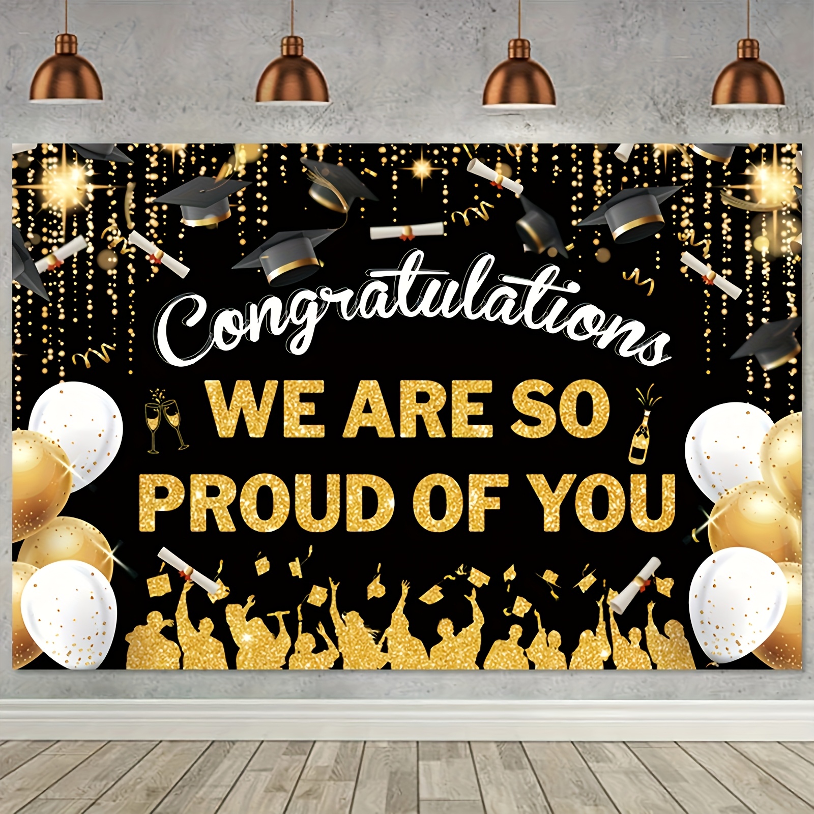 2D FlatGraduation Party Banner - Party Banner Gold avis et prix