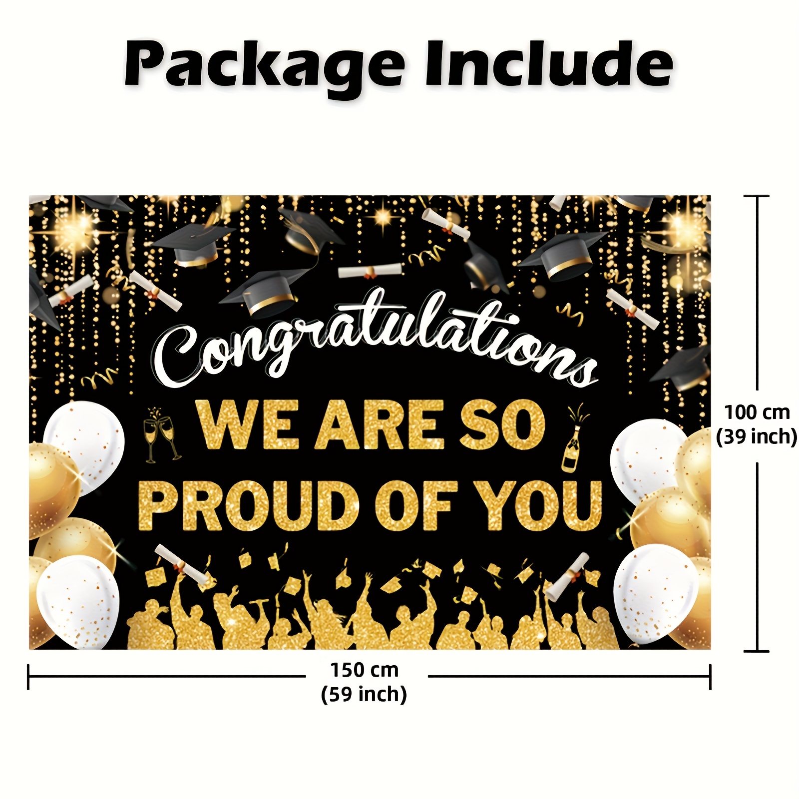 2D FlatGraduation Party Banner - Party Banner Gold avis et prix