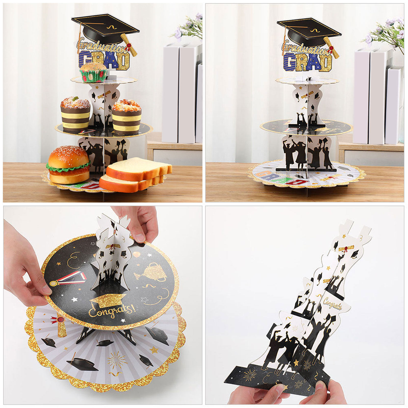 1Set 3-Tier Graduation Cupcake - Cupcake Stand Tier avis et prix