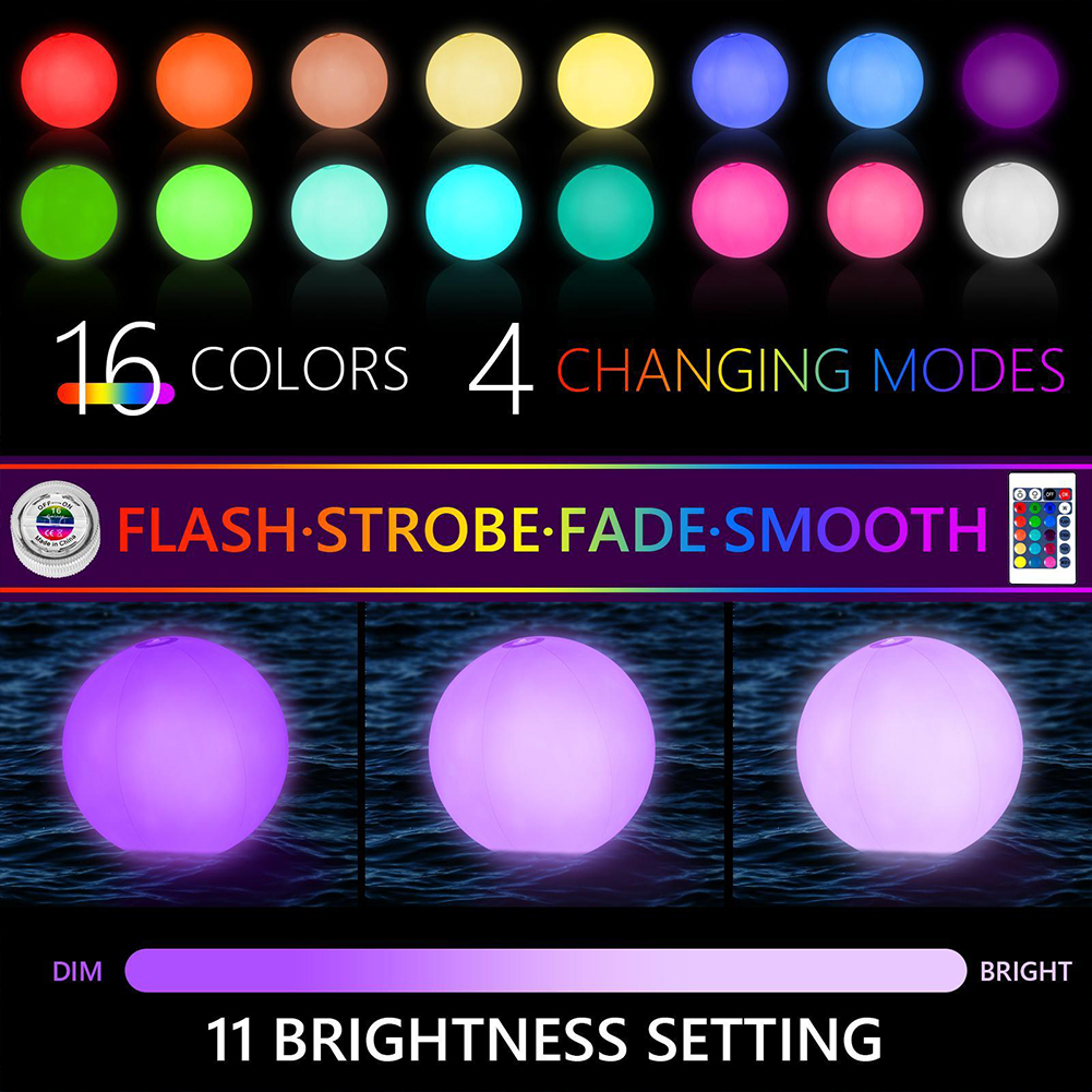 1-4PCS Floating Pool Lights wi - Led Balloon Light avis et prix
