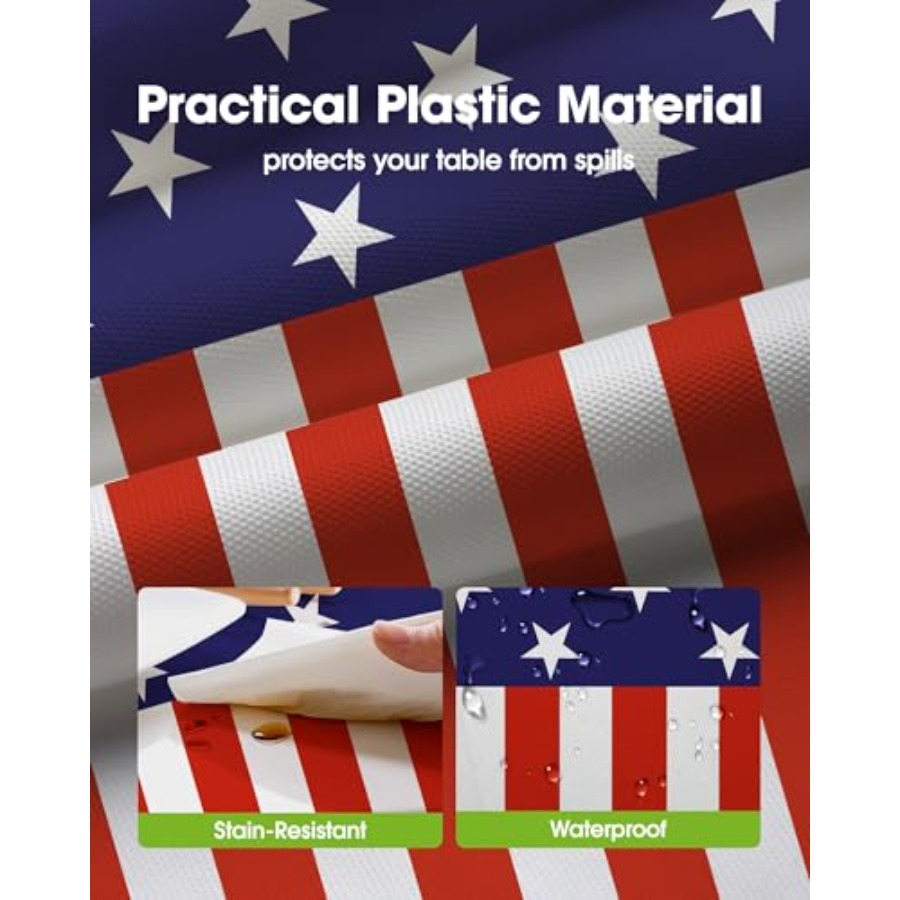 4th of July USA 250th Annivers - Table Cloth Disposable avis et prix