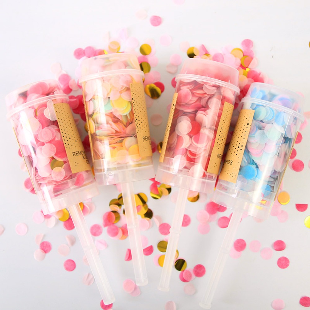 1Pcs Round Push Up Confetti Po - Confetti Cannon Tube avis et prix