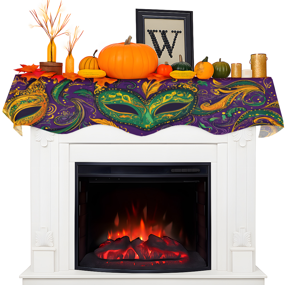 1Pc Carnival Mask Fireplace Sc - Party Banner Gold avis et prix