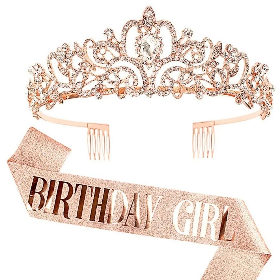 2Pcs Set Rhinestone Crystal Cr - Birthday Sash Glitter avis et prix