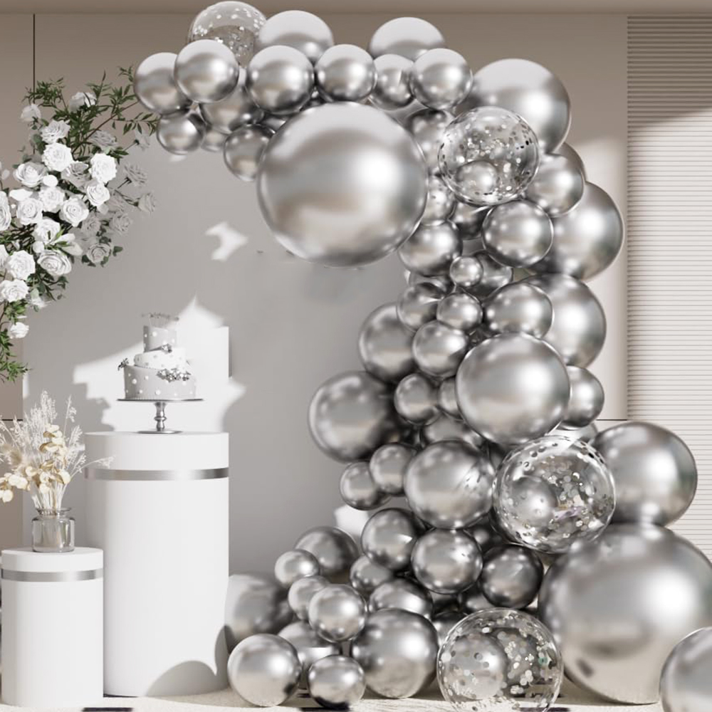 68Pcs Metallic Silver Balloons - Balloon Arch Kit avis et prix