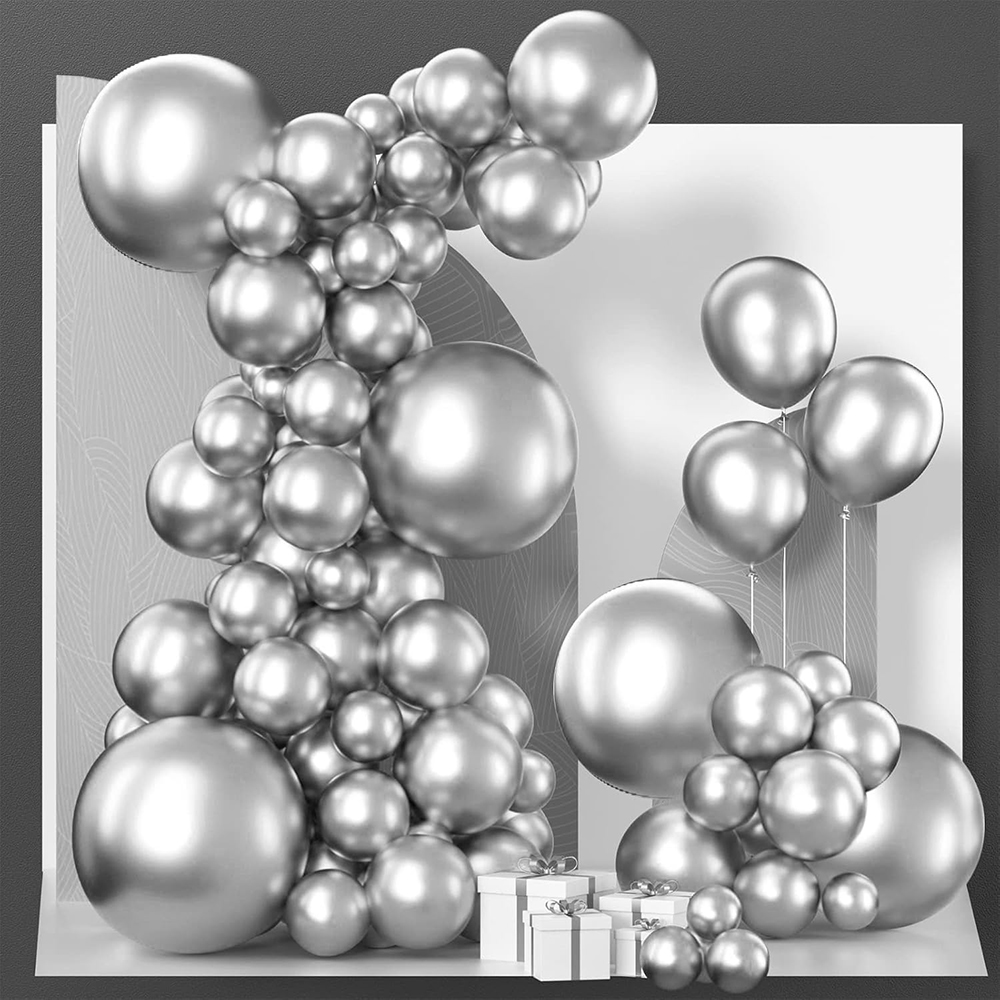 68Pcs Metallic Silver Balloons - Balloon Arch Kit avis et prix