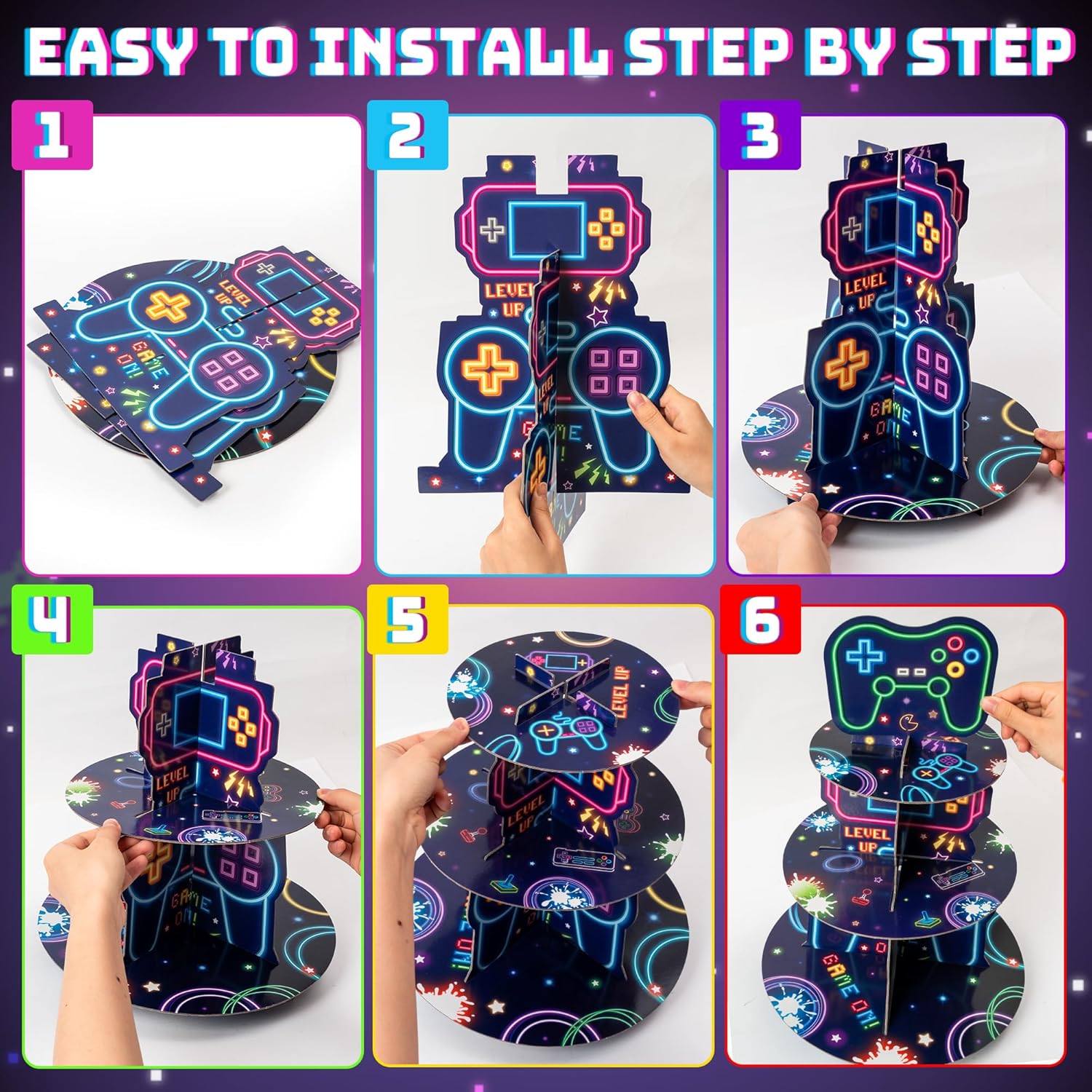Homiva Store Neon Video Game C - Cupcake Stand Tier avis et prix