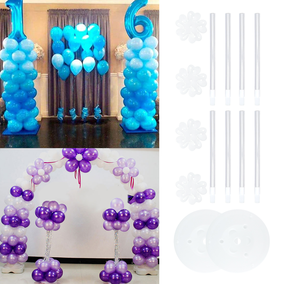 2Sets Balloon Column Stand Kit - Balloon Arch Kit avis et prix