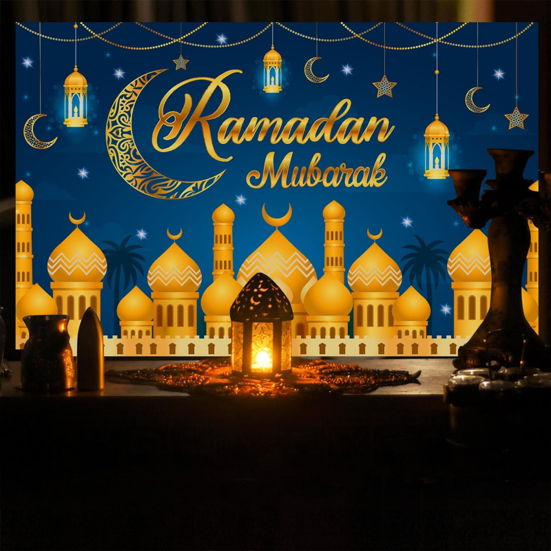 VIKAMA Ramadan Mubarak Blue Go - Party Banner Gold avis et prix