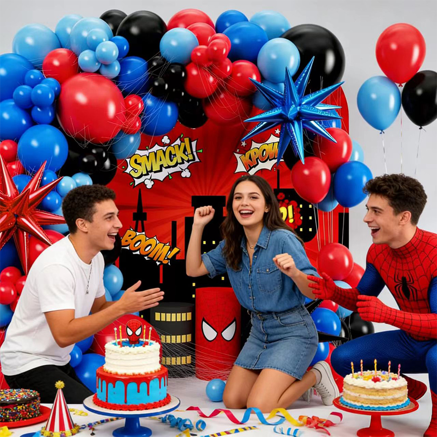 Black Red Blue Latex Balloons  - Balloon Arch Kit avis et prix