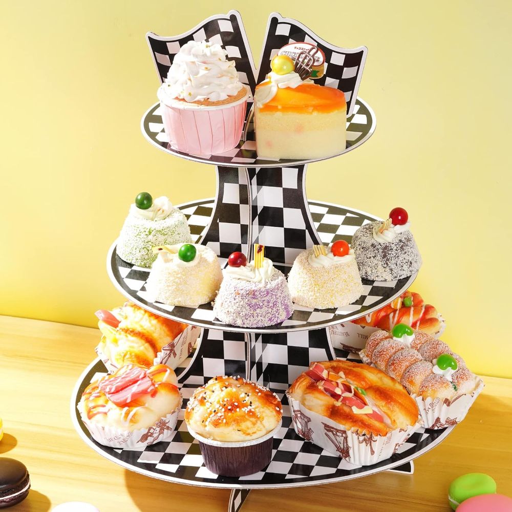 3-Tier Round Cupcake Stand wit - Cupcake Stand Tier avis et prix