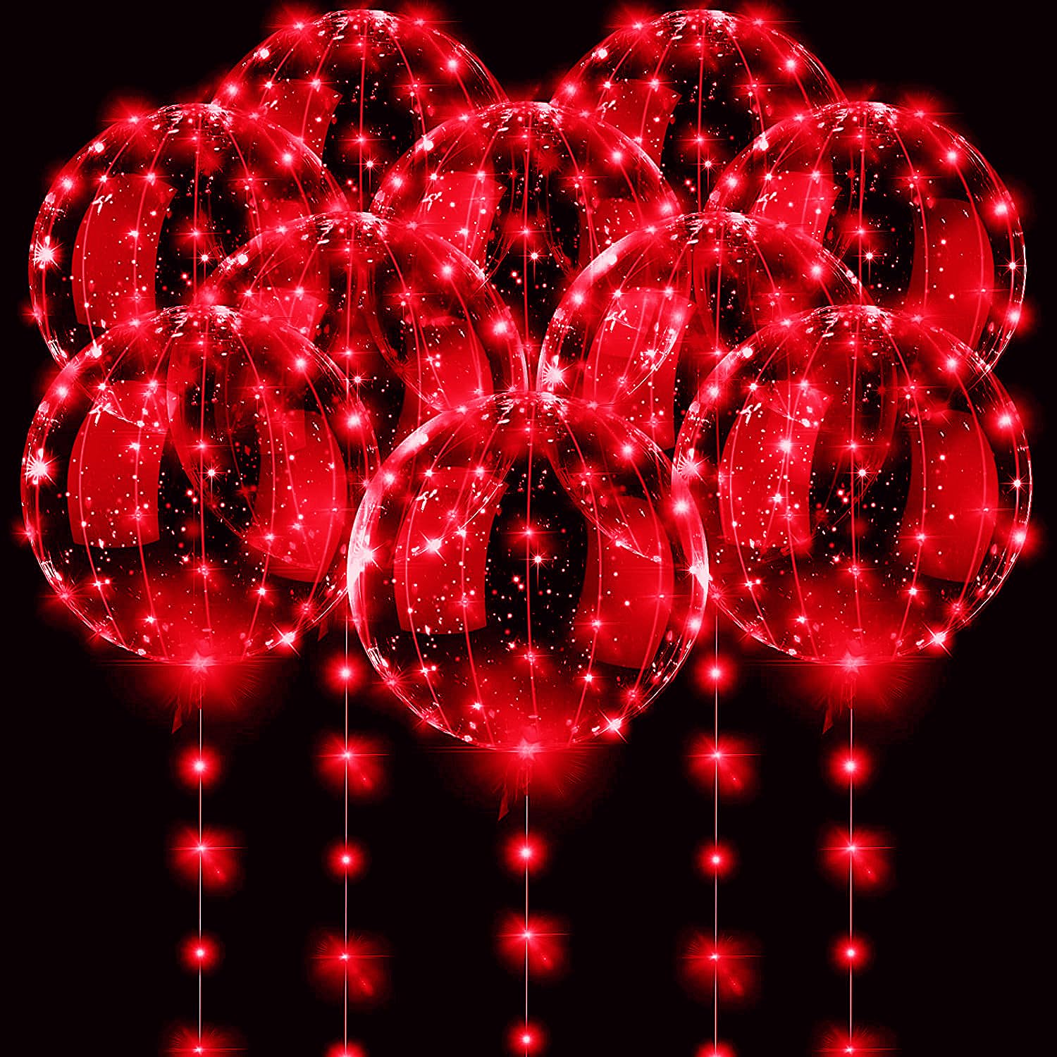 3 set Red Light Up Led Clear B - Led Balloon Light avis et prix