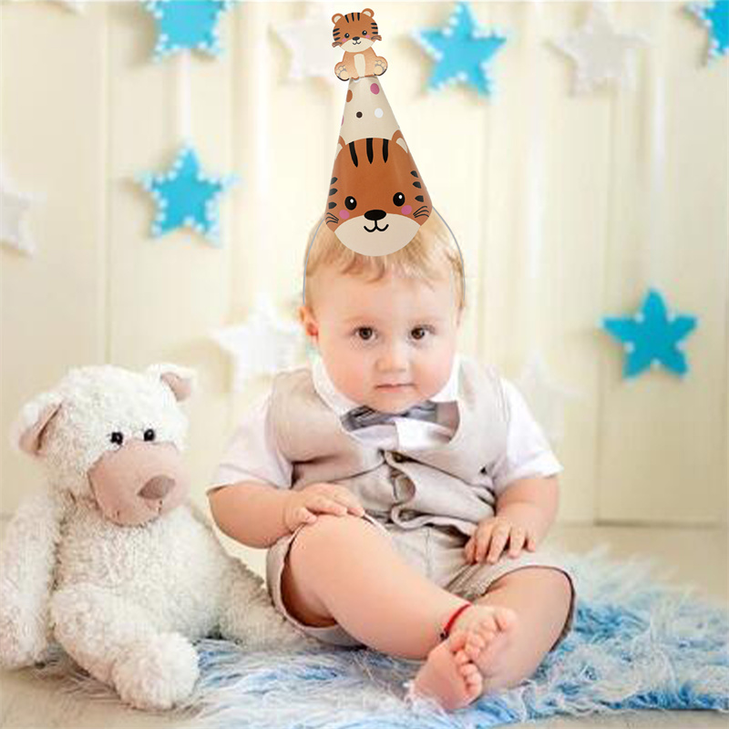 6Pcs Jungle Animal Paper Hats  - Party Hat Cone avis et prix