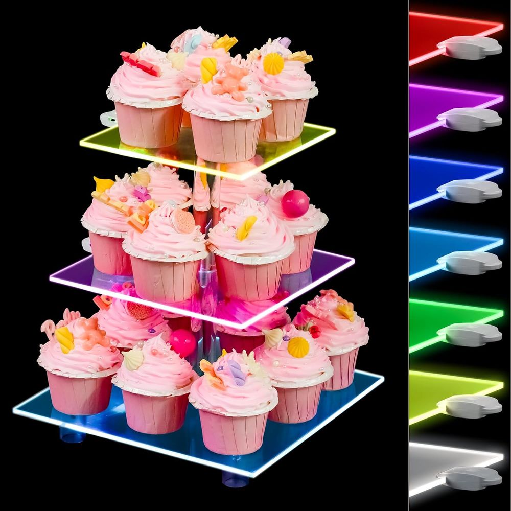 3-Tier Acrylic Cupcake Tower w - Cupcake Stand Tier avis et prix