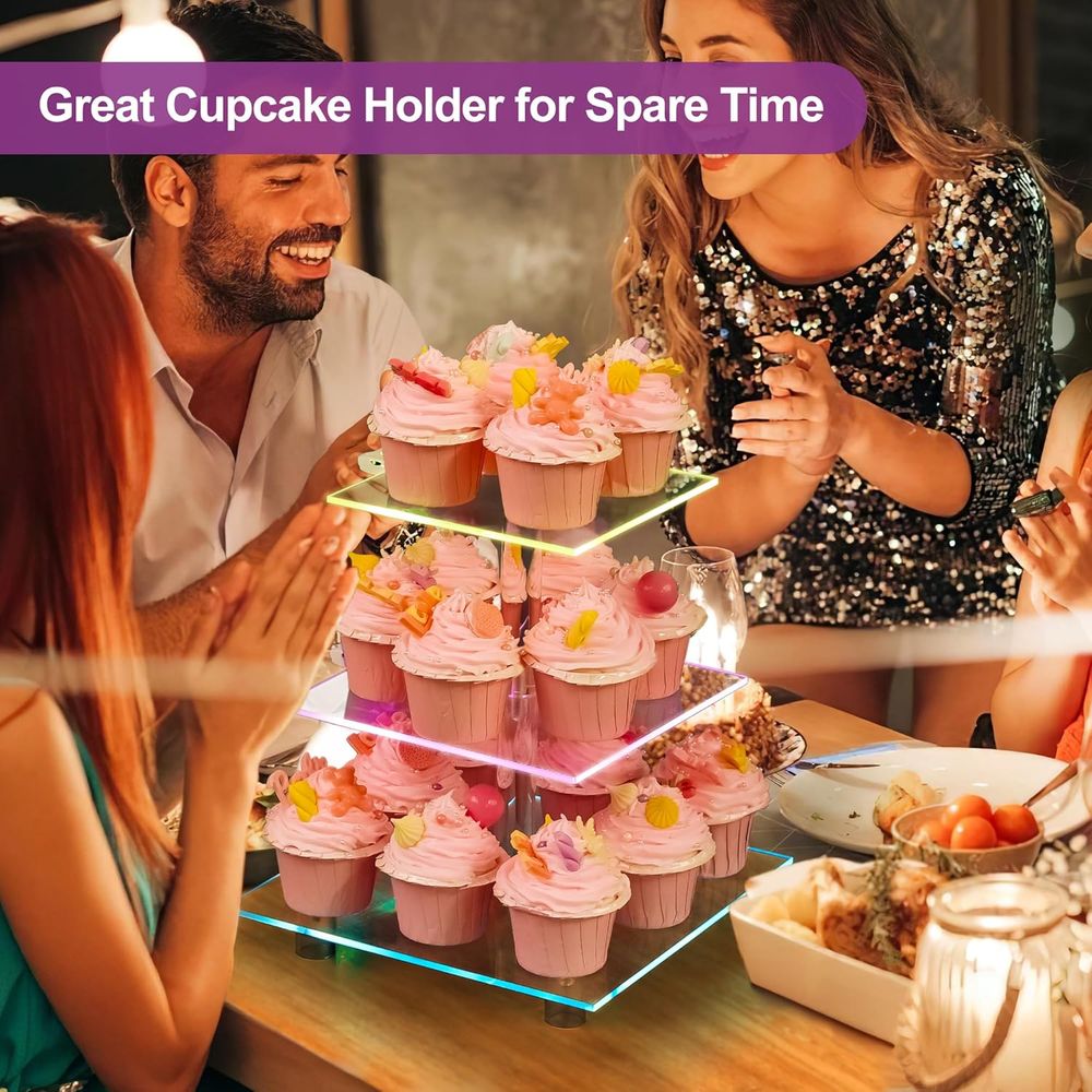 3-Tier Acrylic Cupcake Tower w - Cupcake Stand Tier avis et prix
