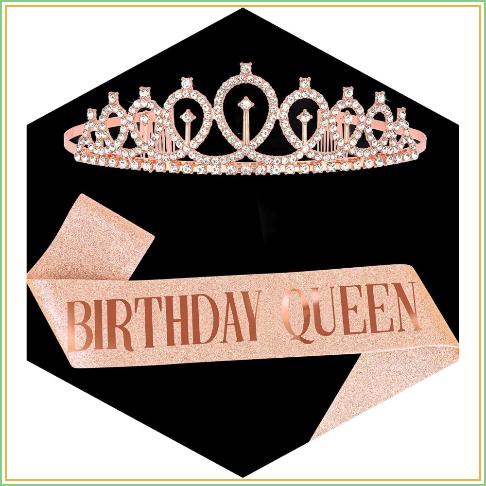 Rose Gold Birthday Queen Sash  - Birthday Sash Glitter avis et prix