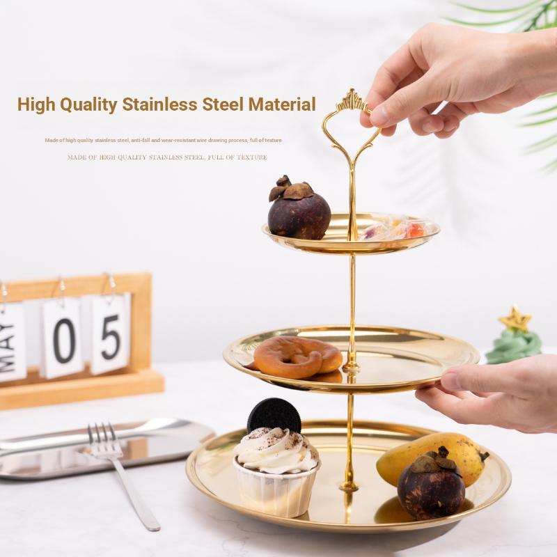 Gold Silver 2/3-Tier Cake Stan - Cupcake Stand Tier avis et prix