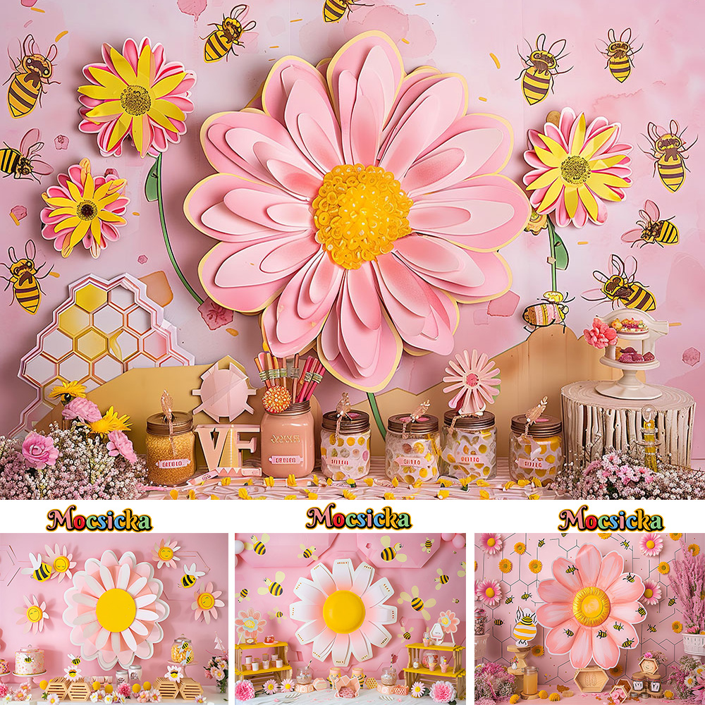 Mocsicka Sweet Daisy Girl Birt - Dessert Table Backdrop avis et prix