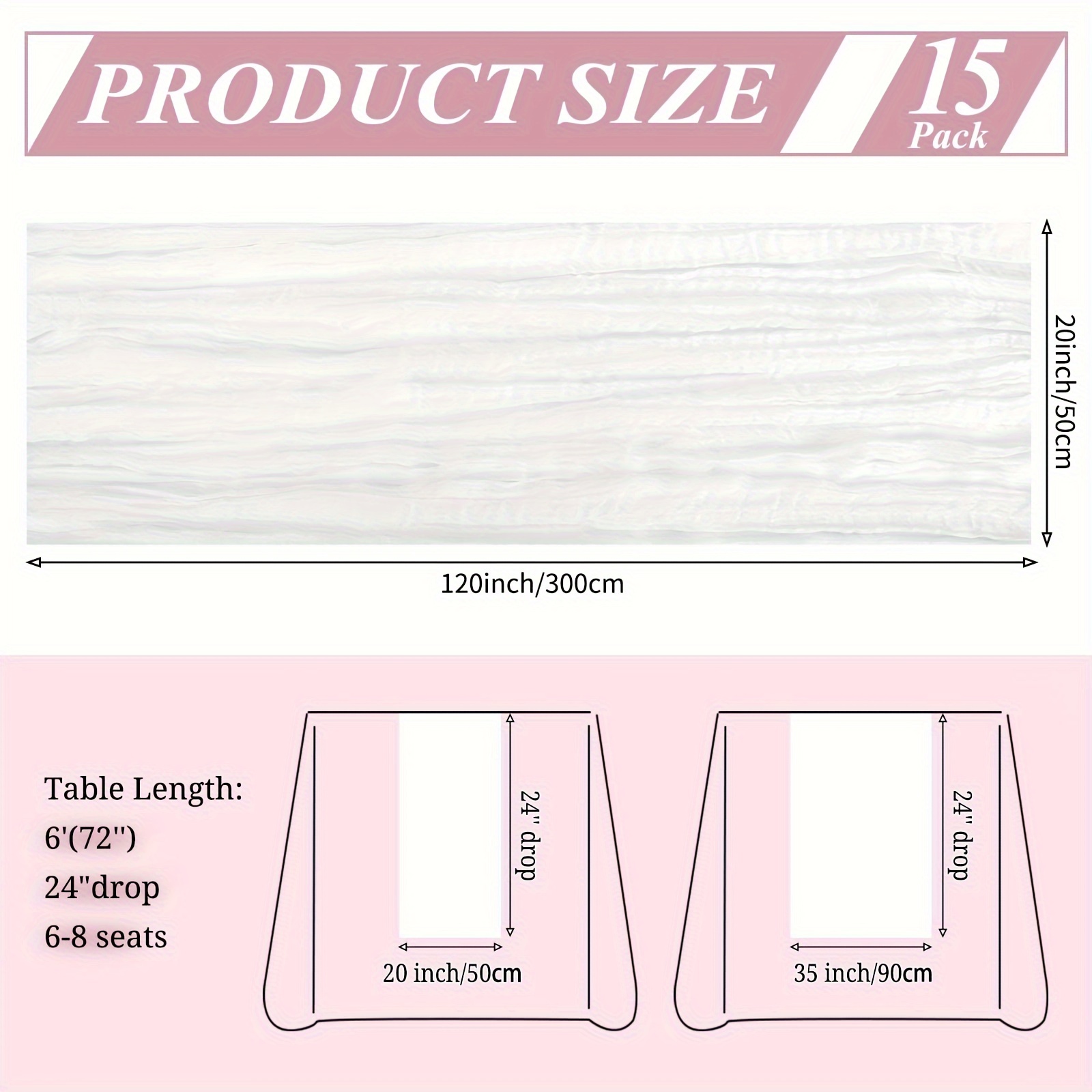 15-Piece Boho Sheer Cheeseclot - Event & Party Supply Photos avis et prix