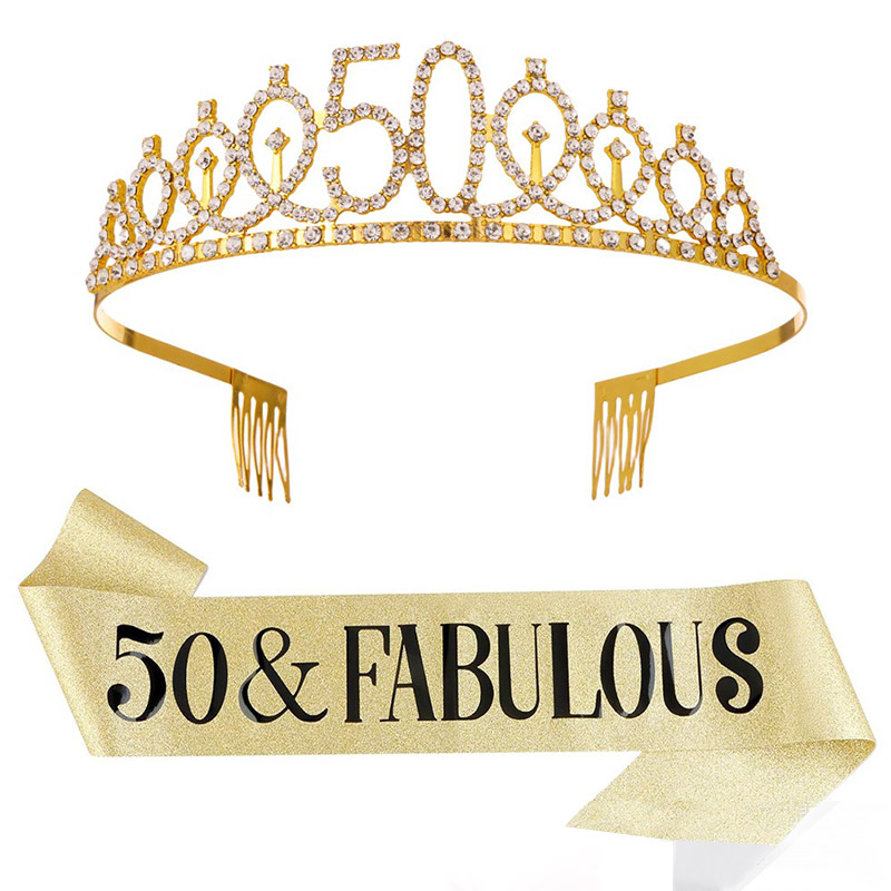 30- 50th  Birthday Anniversary - Birthday Sash Glitter avis et prix