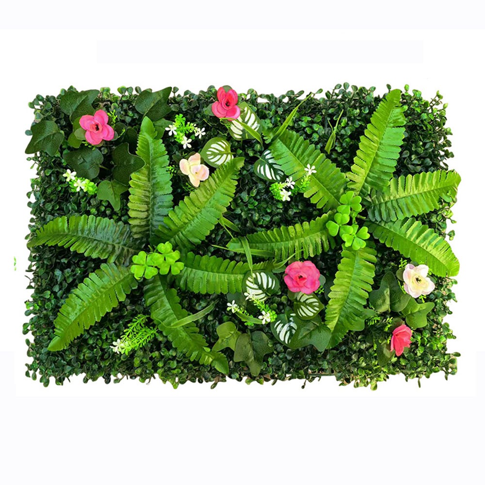 1PC Artificial Simulation Gree - Flower Wall Panel avis et prix