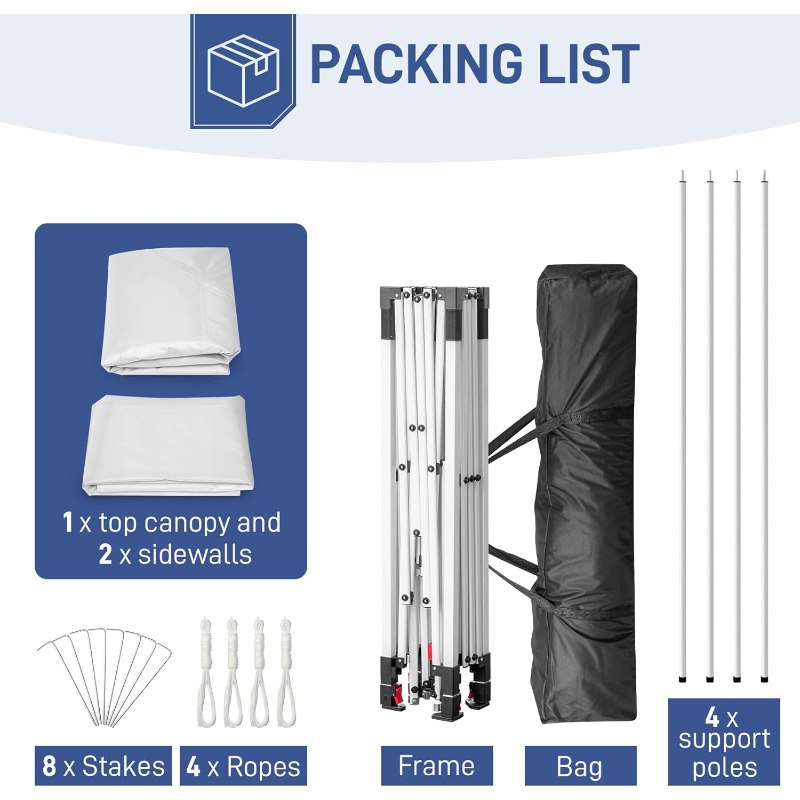 10X10Ft Pop Up Canopy Tent Ins - Event & Party Supply Photos avis et prix