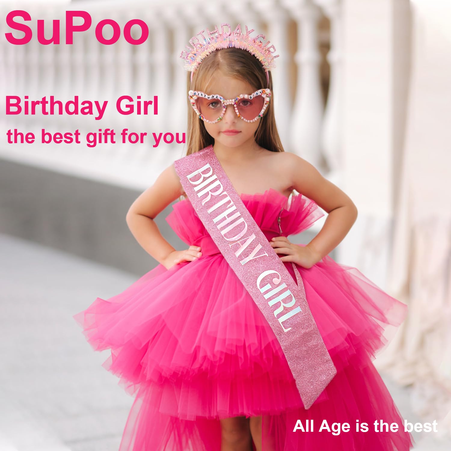 Birthday Girl Headband Sash Su - Birthday Sash Glitter avis et prix