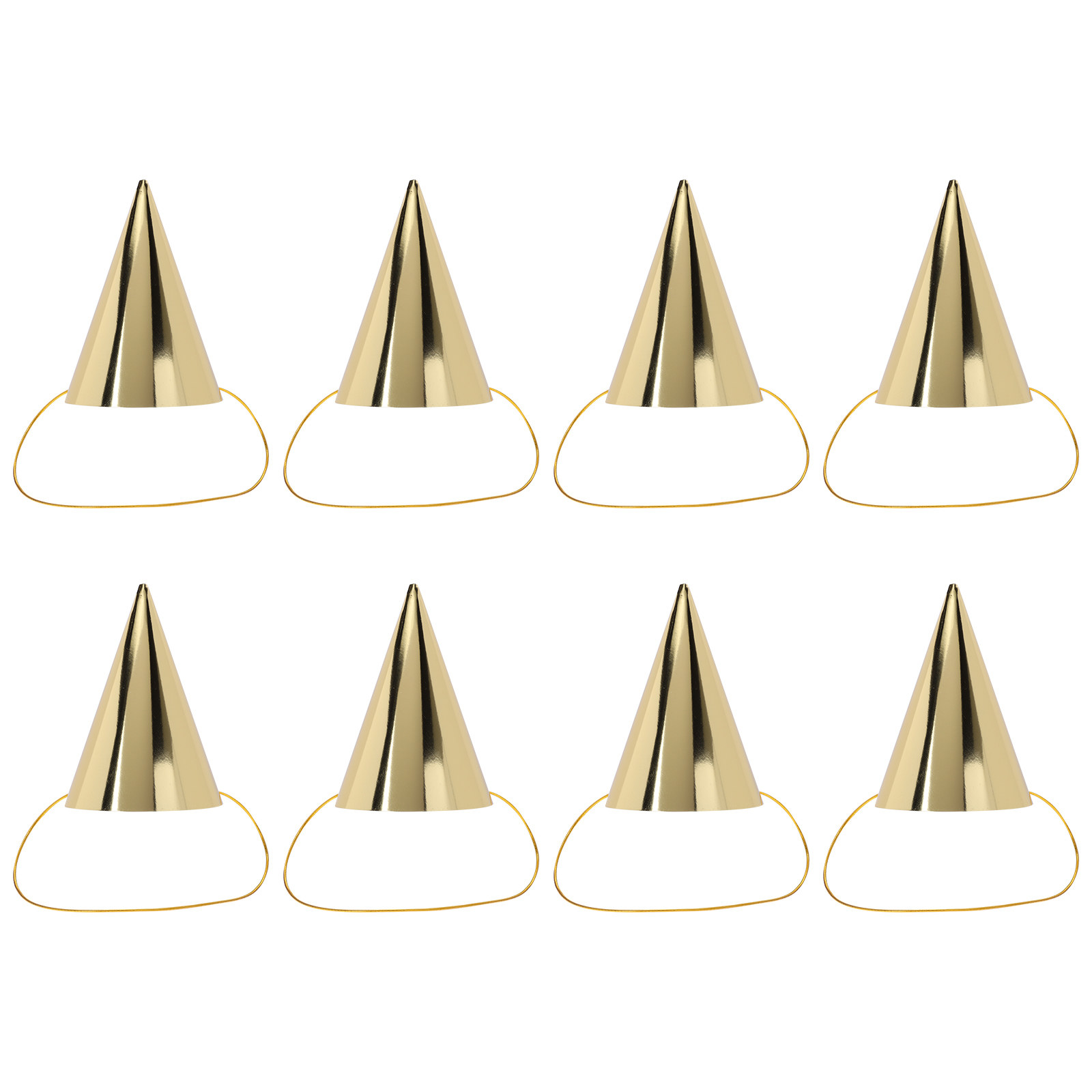 8Pcs Birthday Hats Gold Cone P - Party Hat Cone avis et prix