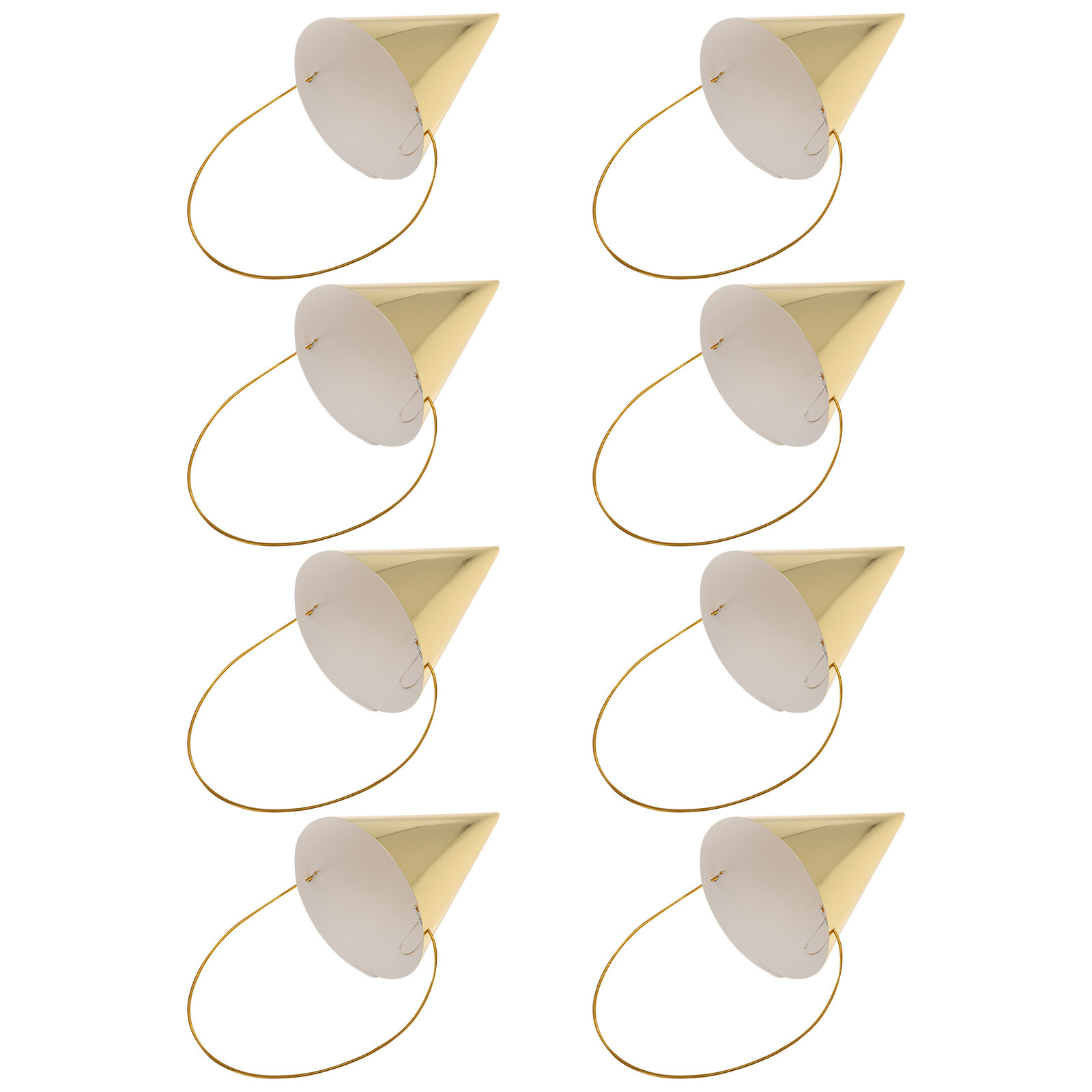 8Pcs Birthday Hats Gold Cone P - Party Hat Cone avis et prix
