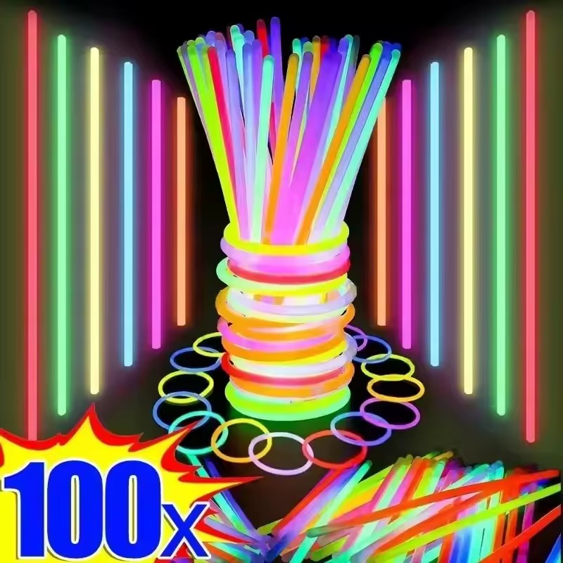 50/100Pcs Fluorescence Sticks  - Cotton Candy Cone avis et prix
