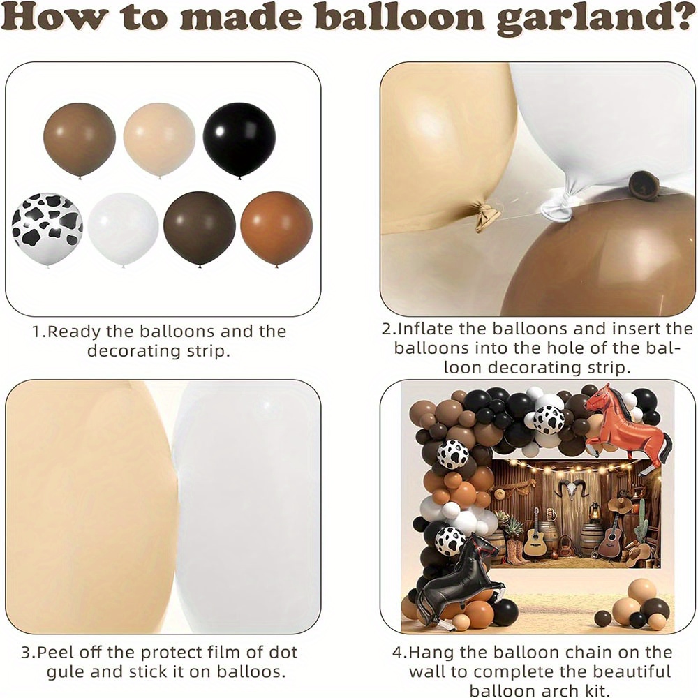 125pcs Horse Balloon Arch Set  - Balloon Arch Kit avis et prix