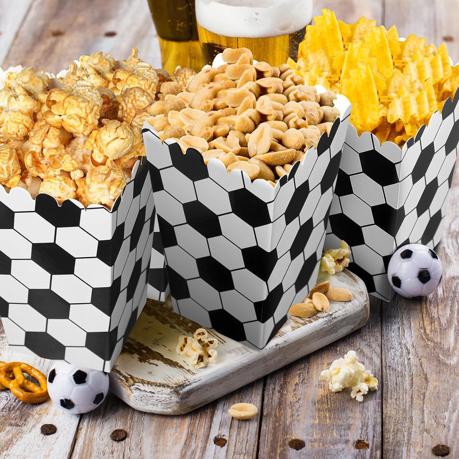 6/18Pcs  Football Popcorn Boxe - Event Party Box avis et prix