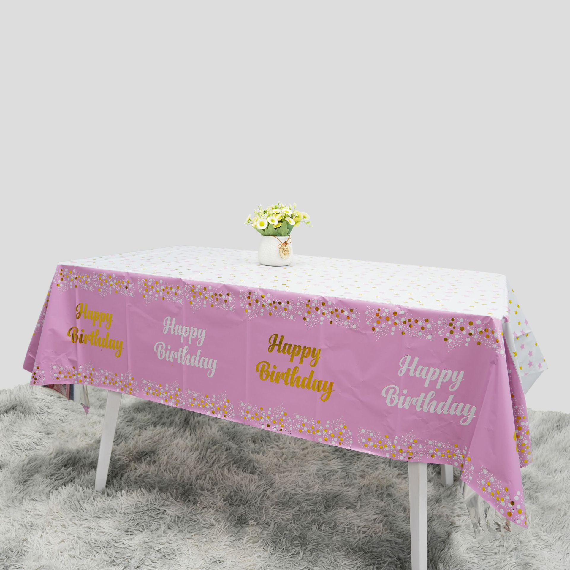 Happy Birthday Disposable Tabl - Table Cloth Disposable avis et prix