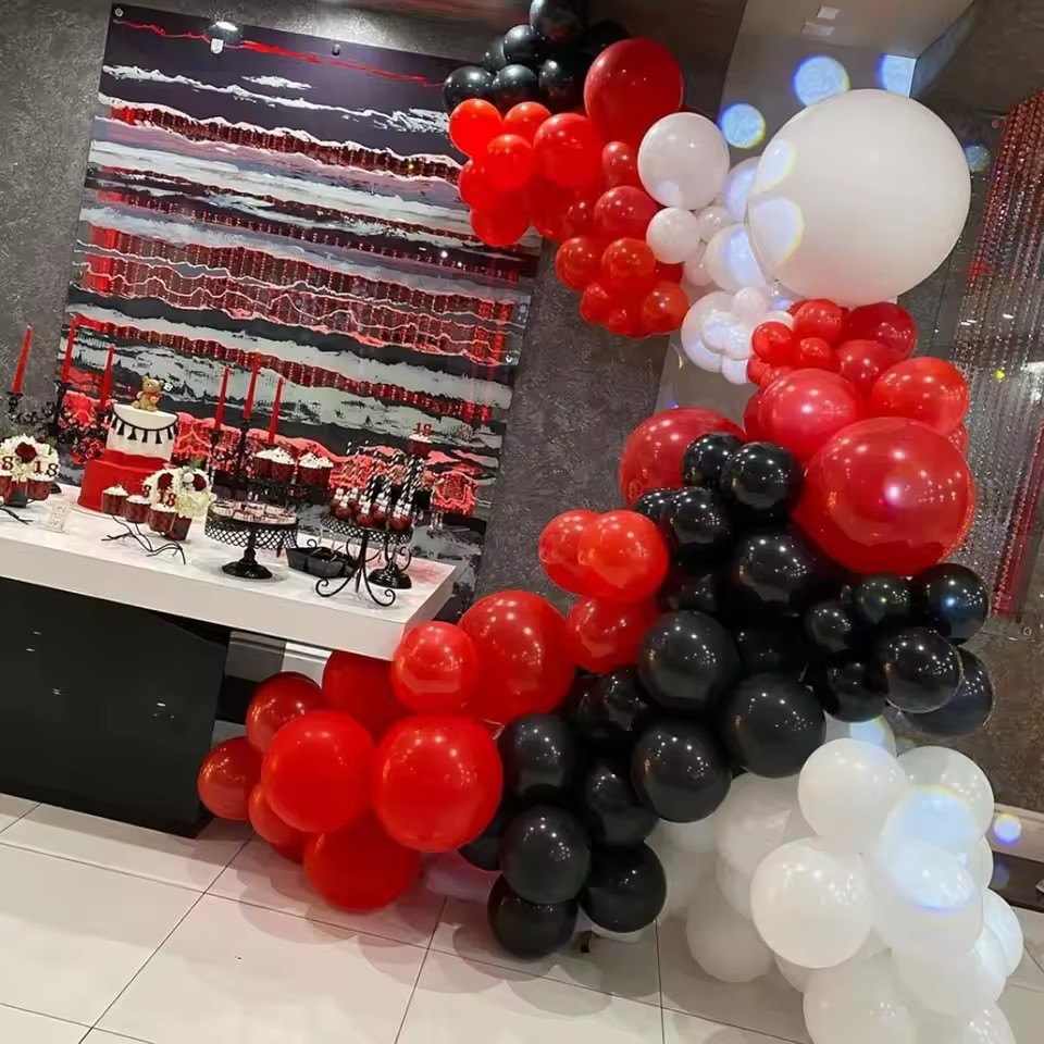 98Pcs Red and Black Balloons W - Balloon Arch Kit avis et prix