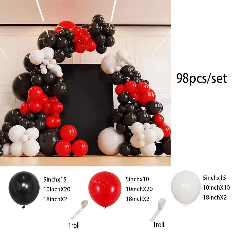 98Pcs Red and Black Balloons W - Balloon Arch Kit avis et prix