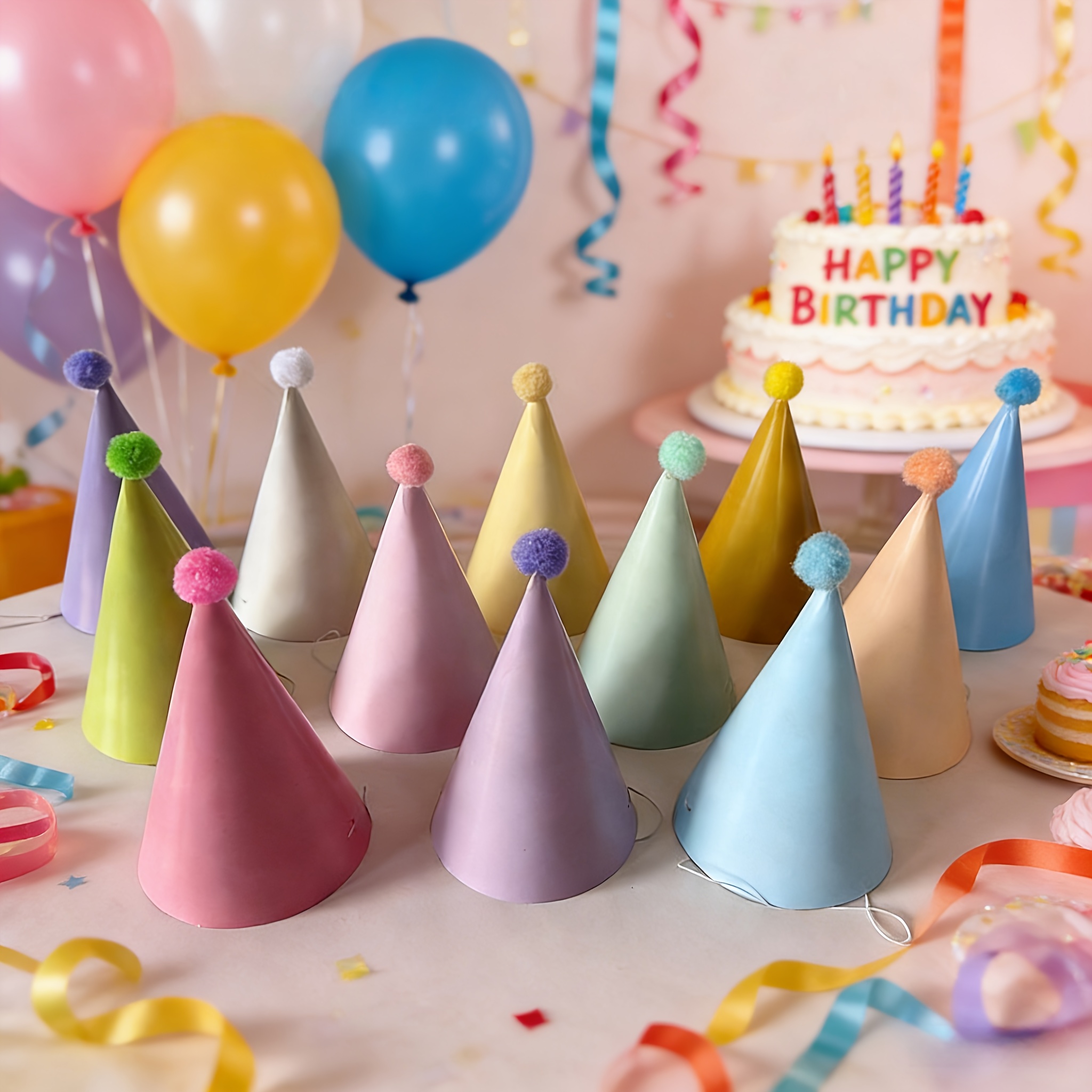 5/10 colorful birthday party h - Party Hat Cone avis et prix
