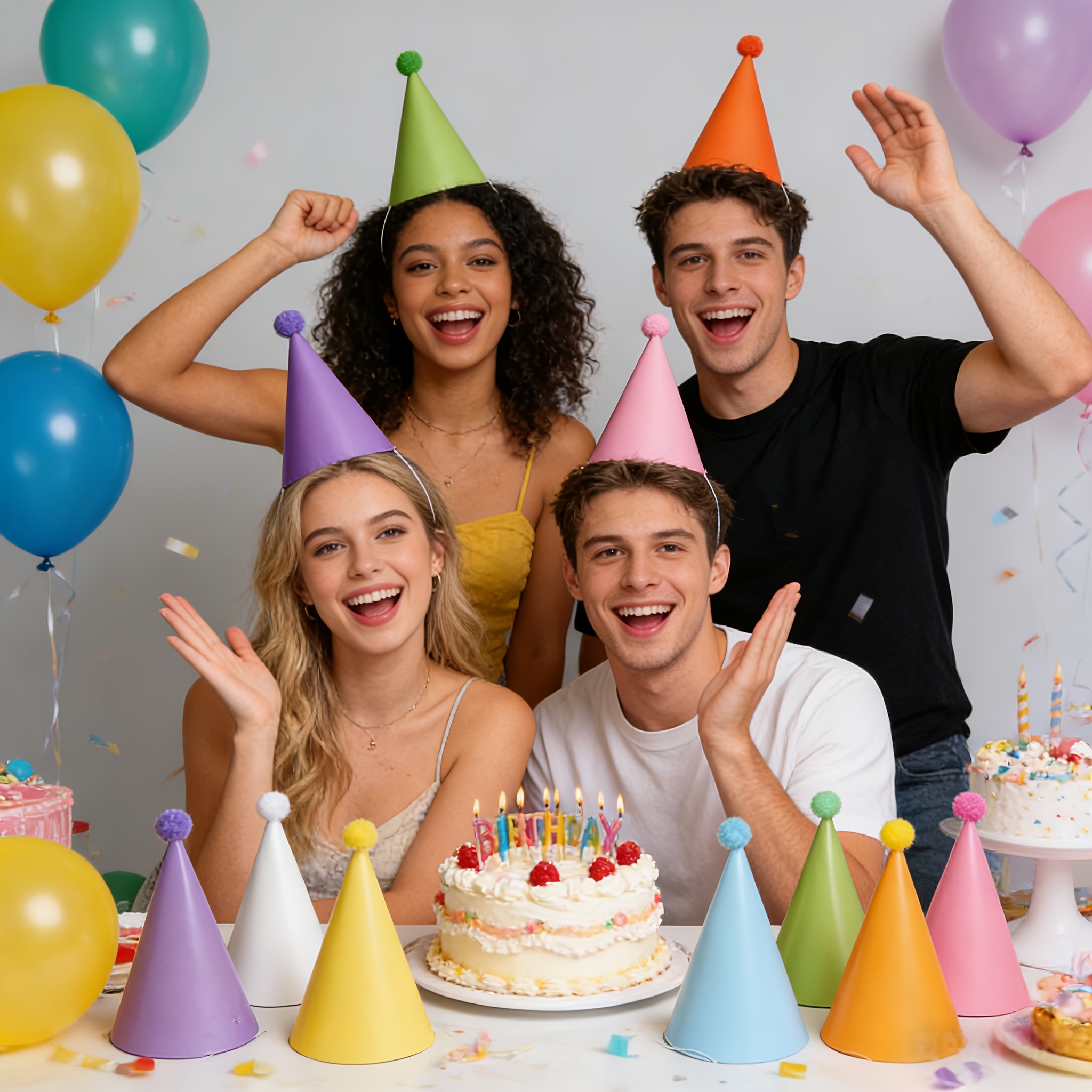 5/10 colorful birthday party h - Party Hat Cone avis et prix