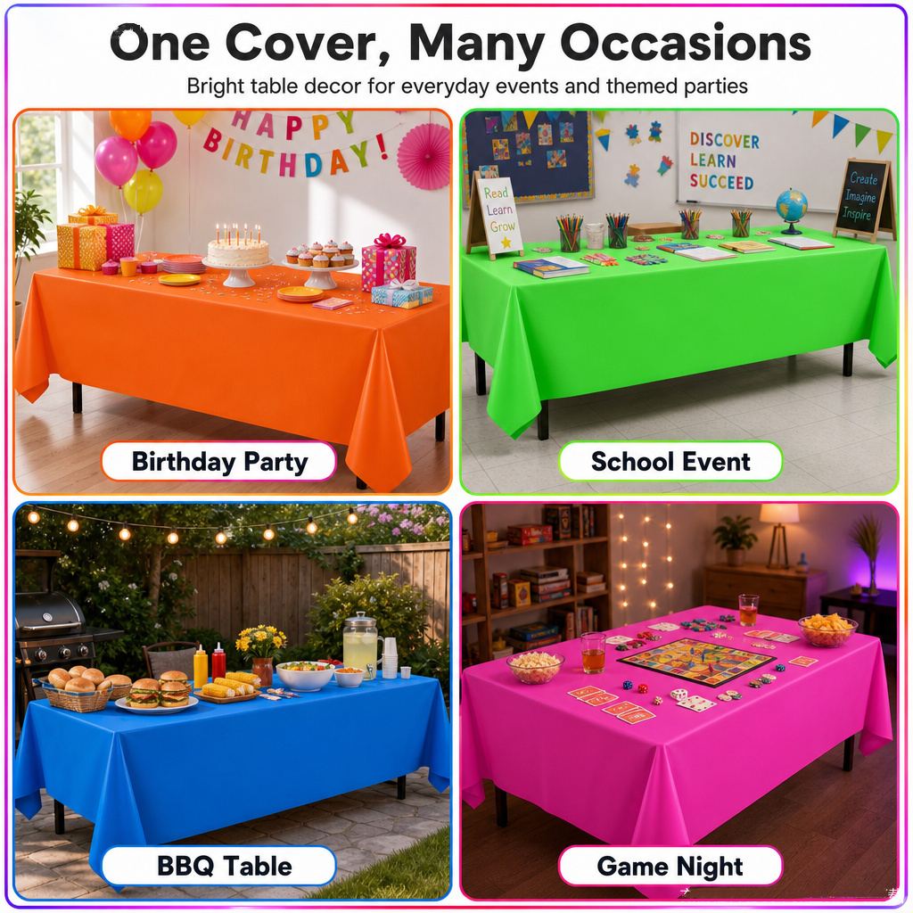 Thickened Macaron Fluorescent  - Table Cloth Disposable avis et prix