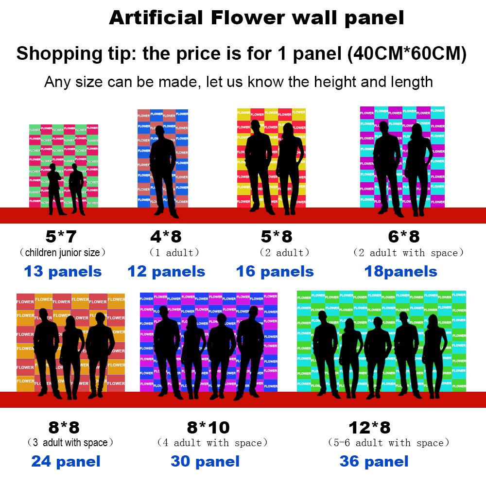 15.7*23.6 Inch Artificial Plan - Flower Wall Panel avis et prix