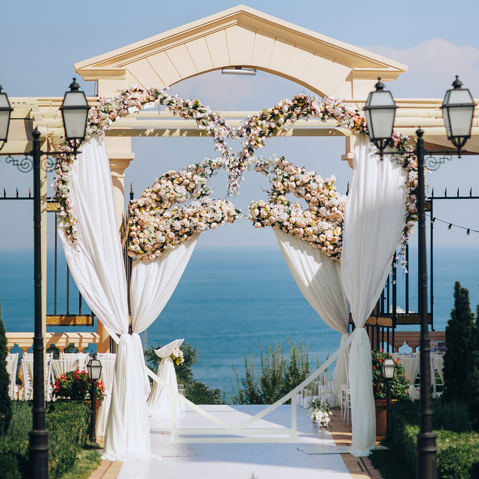 Heart Shaped White Metal Ballo - Balloon Arch Kit avis et prix
