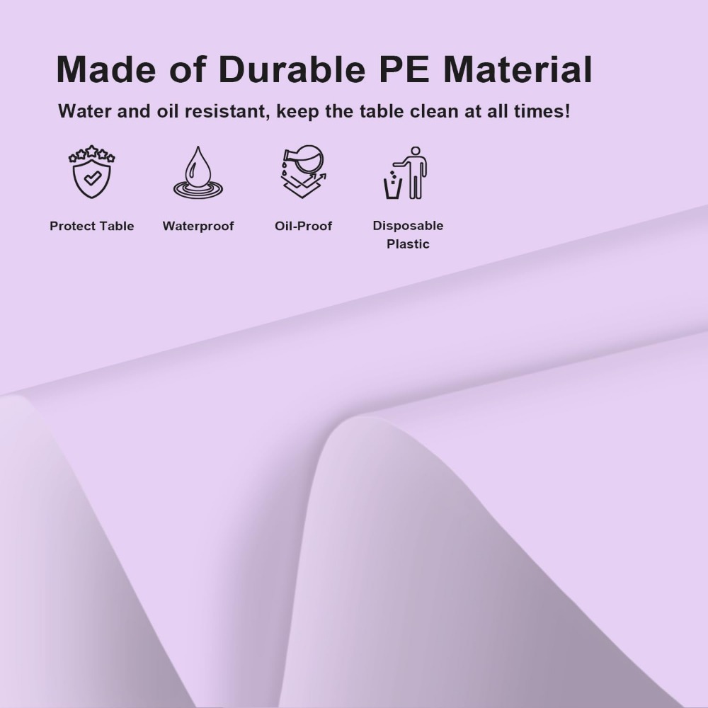 Light Purple Disposable Tablec - Table Cloth Disposable avis et prix