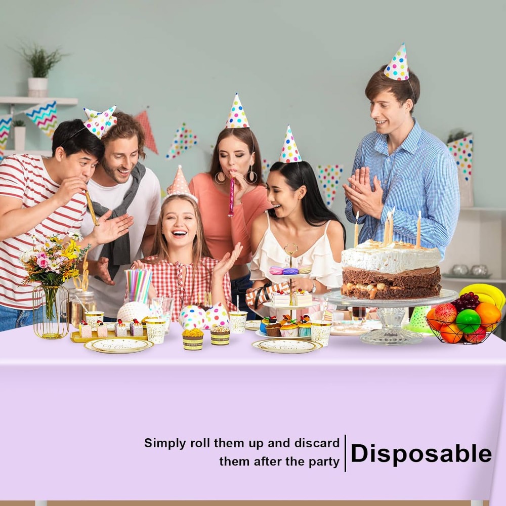 Light Purple Disposable Tablec - Table Cloth Disposable avis et prix
